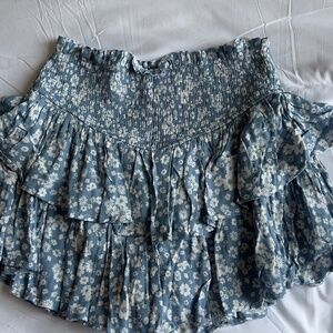 Altar'd stat blue ruffle skirt